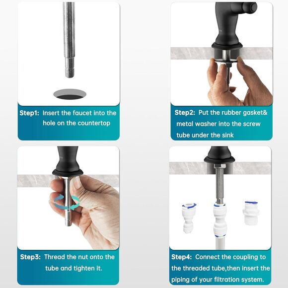 Drinking Water Faucet for Kitchen Sink, Filtered Water Reverse Osmosis RO Faucet - Picture 8 of 15